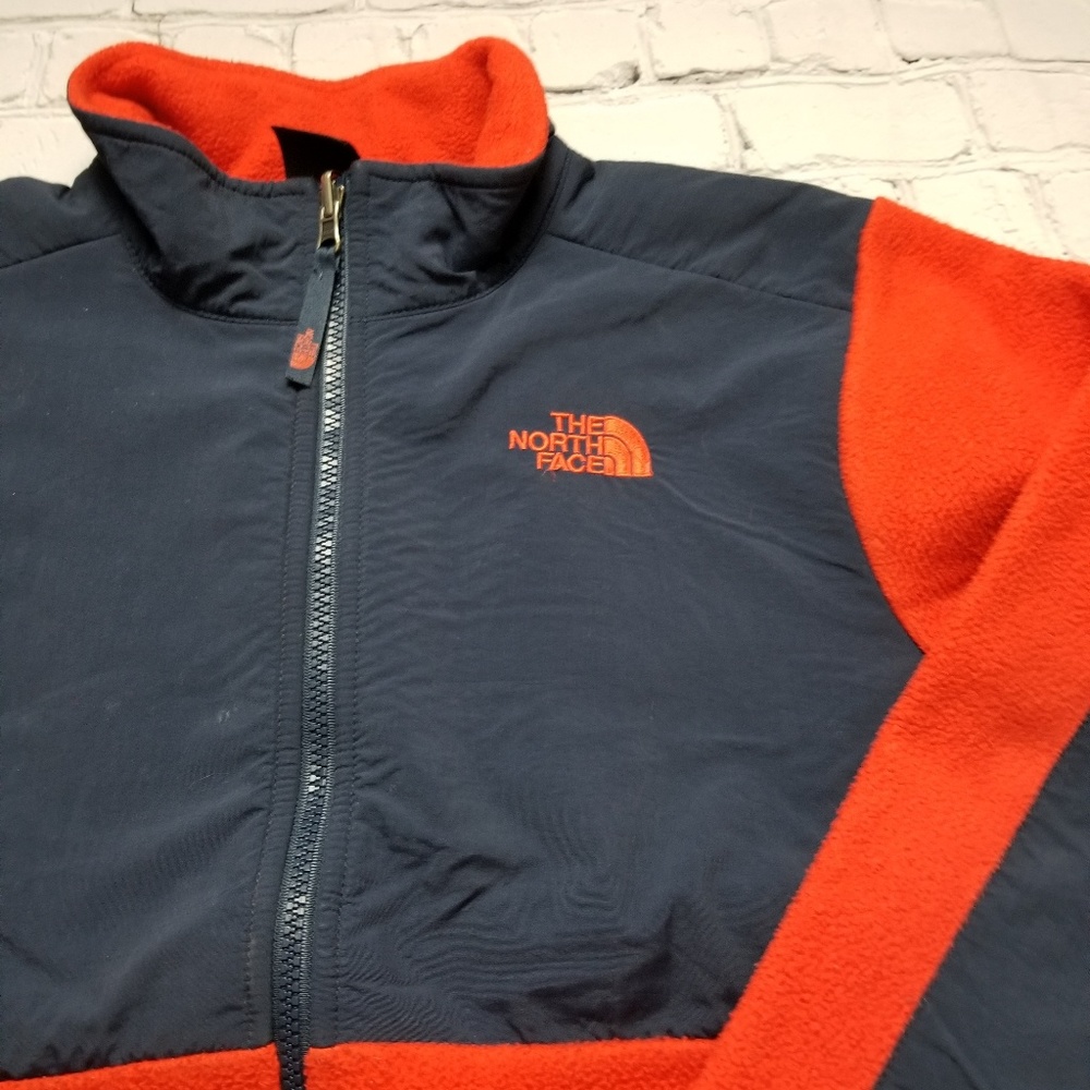 SOLD The North Face Fleece Orange Jacket~ size large - Picture 3 of 8
